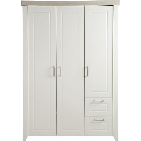 Kleiderschrank FELICIA, 3-tlg., weiß/Luna Elm