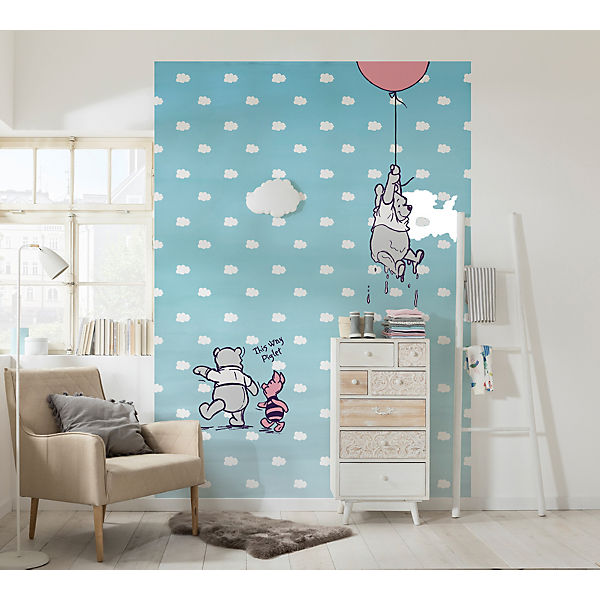 Fototapete "Winnie Pooh Piglet", 184 x 254 cm, 4 tlg., inkl. Kleister