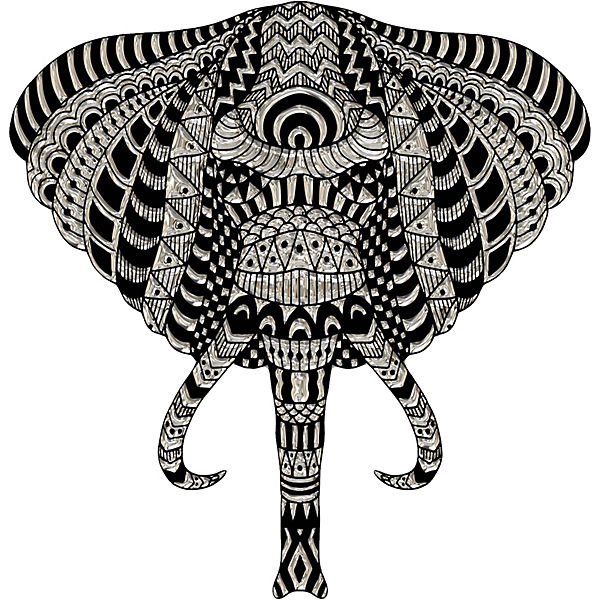 Wandtattoo "Elephantenkopf" 58x60 cm