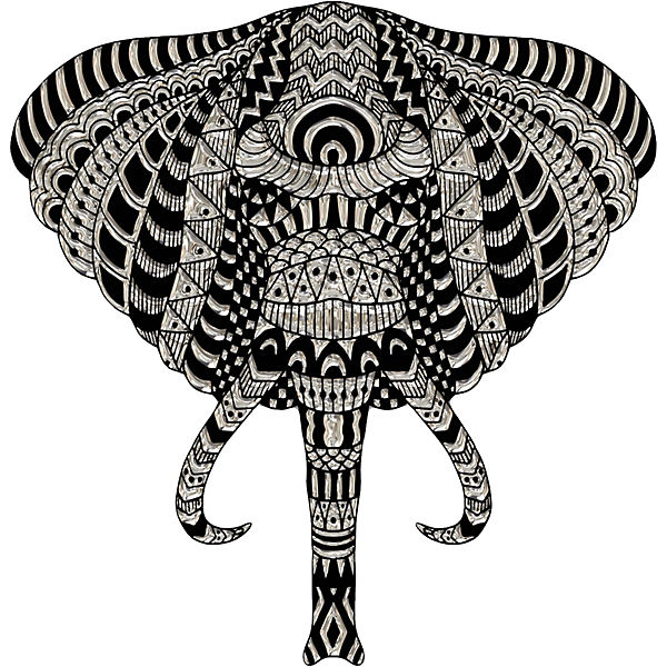 Wandtattoo "Elephantenkopf" 78x80 cm