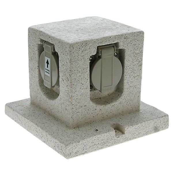 4-fach Würfel-Steinsteckdose "Cube"