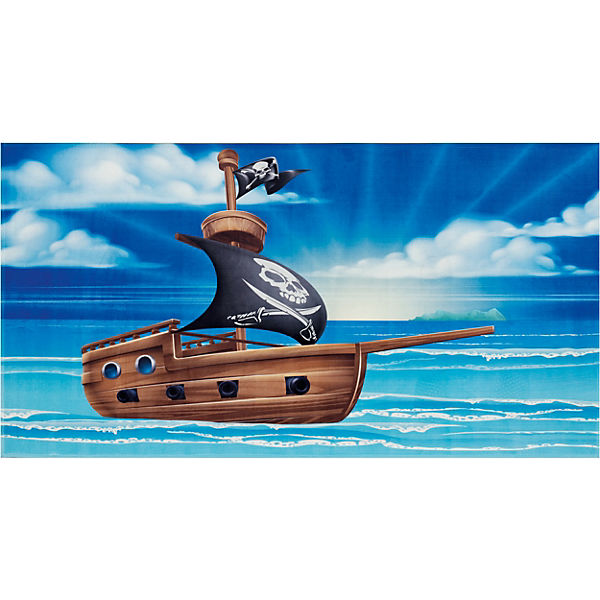 Kinderteppich Piraten Schiff, 80 x 150 cm