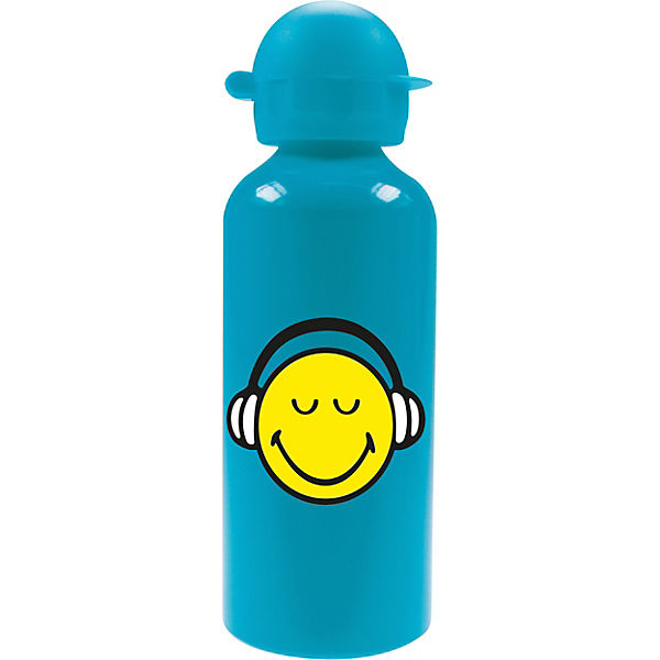 ZAK Alu-Trinkflasche Smiley, blau, 600 ml