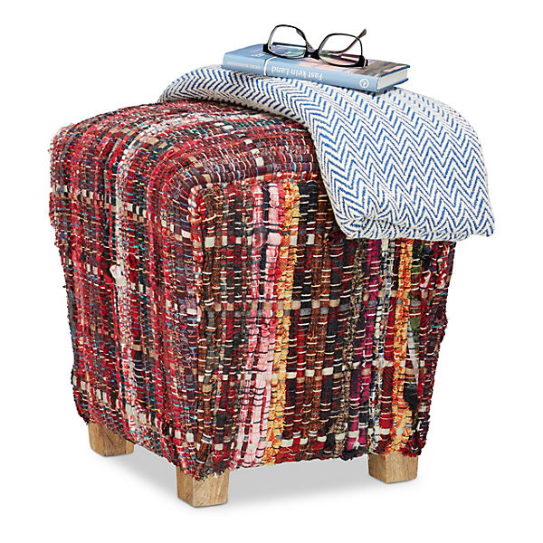 Hocker "Stoff" mit Schottland-Muster