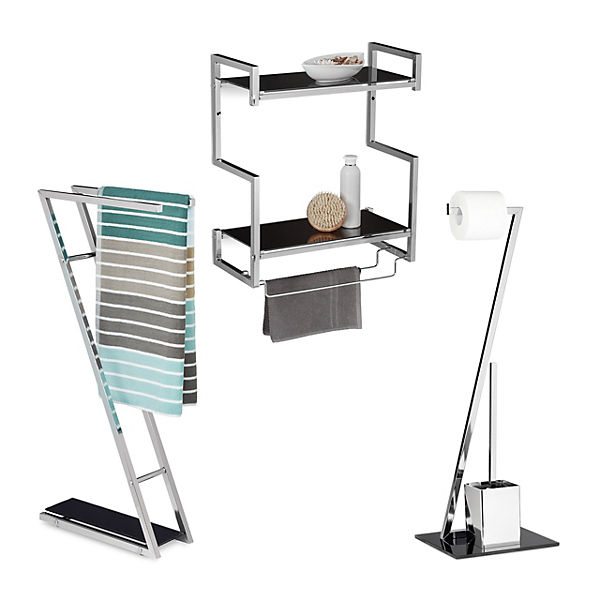 3er-Set Badeinrichtung "Glass"