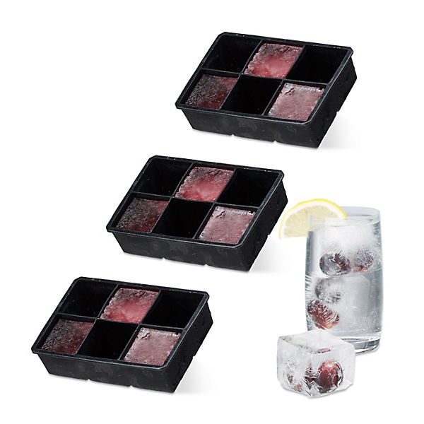 3er Eiswürfelform-Set "Silikon XXL"
