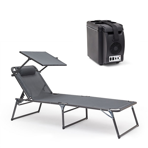 2-tlg. Sommer-Relax-Set "M" inkl. Sonnenliege und elektr. Kühlbox