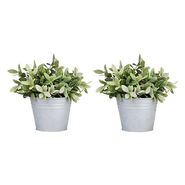 2er-Set Altzink Übertopf Ø14,5 cm