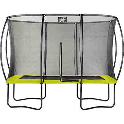 Trampolin Silhouette Rechteckig 214x305 cm + Sicherheitsnetz, grün
