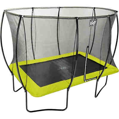 Trampolin Silhouette Rechteckig 244x366 cm + Sicherheitsnetz, grün
