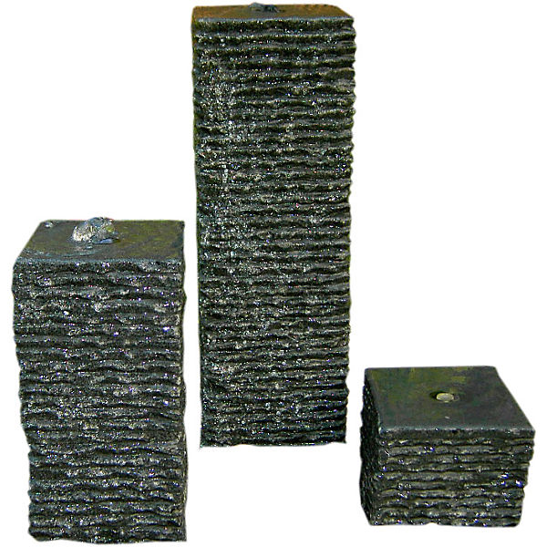 Granit Wasserspiel mit 3 Säulen H15-50 cm
