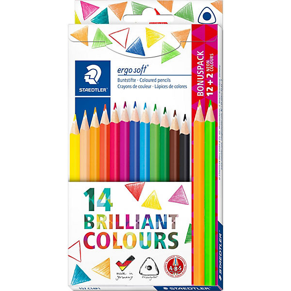 Buntstifte ergo soft, 14 Farben
