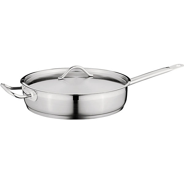 Edelstahl Schmorpfanne "Hotel" mit Deckel Ø28 cm