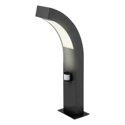 LED-Aluminium-Sockelleuchte "Pironde"mit Bewegungsmelder, für Außenbereich, inkl Leuchtmittel