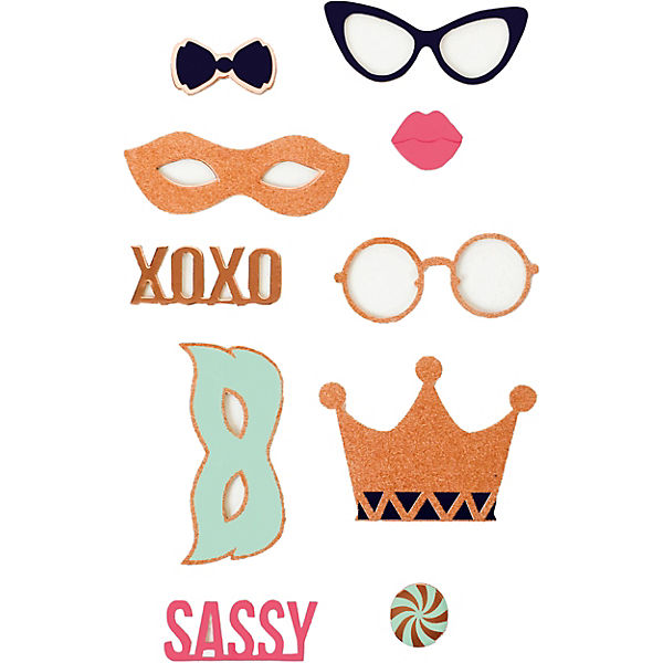 10-tlg. Fotorequisiten Set "Sassy Glamour & Glitter"