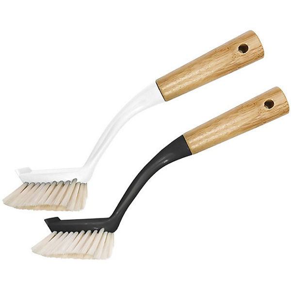 2-tlg. Spülbürsten Set "Panda Bamboo", mit Topfkratzer