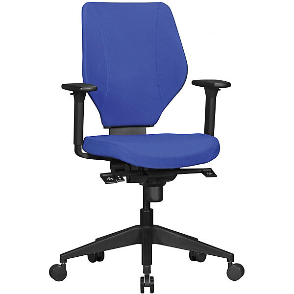 Bürostuhl mit Stoffbezug & Synchromechanik, höhenverstellbar, mit Rollen