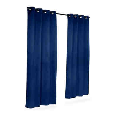 2-er Set Vorhang Black Out, blickdichter Verdunkelungsvorhang, je 245 x 135 cm