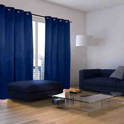 2-er Set Vorhang Black Out, blickdichter Verdunkelungsvorhang, je 245 x 135 cm 2