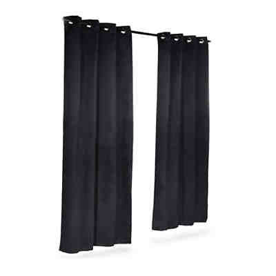 2-er Set Vorhang Black Out, blickdichter Verdunkelungsvorhang, je 245 x 135 cm