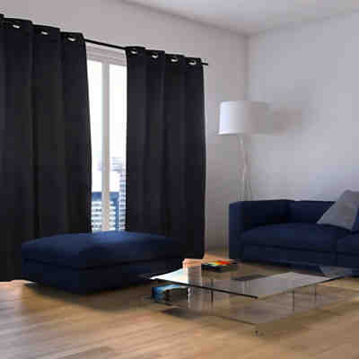 2-er Set Vorhang Black Out, blickdichter Verdunkelungsvorhang, je 245 x 135 cm 2