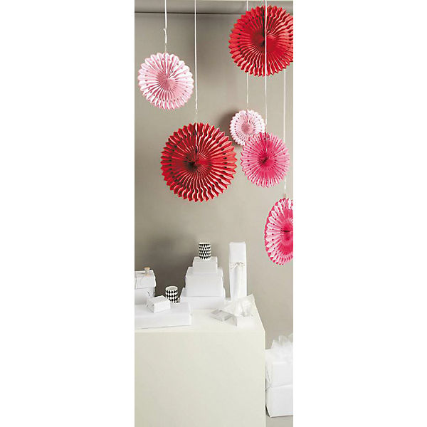 Wabenpapier Blumen Rosarot, 3 Stück