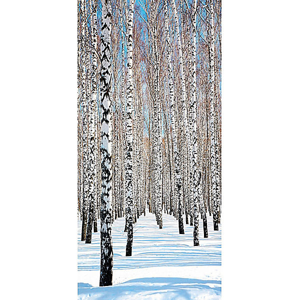 XL Banner Bild "Schnee Wald" rollbar, H180 cm