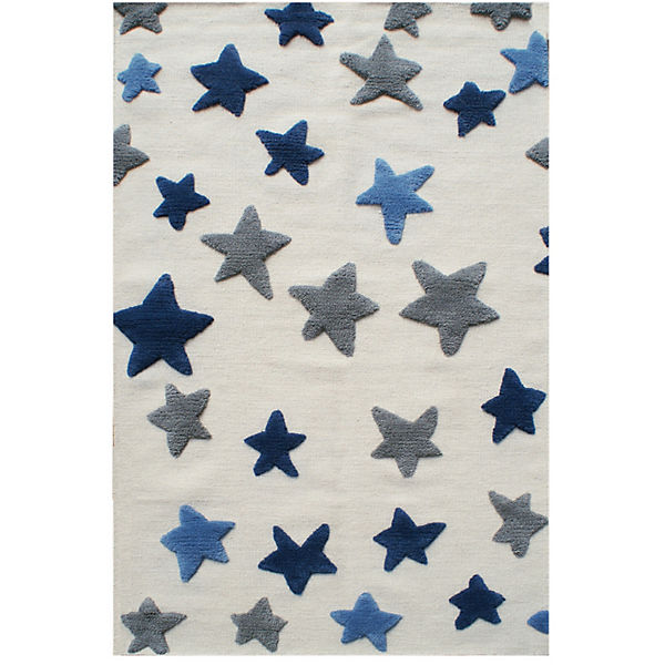 Kinderteppich, SEASTAR natur/blau-grau, 100 x 160 cm