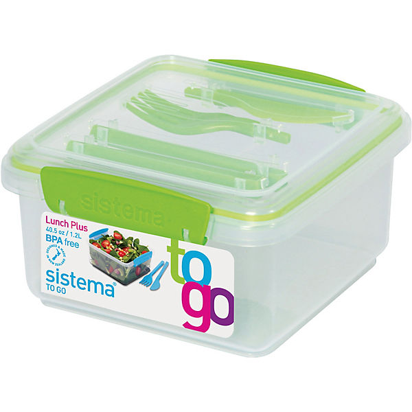 Lunchbox "To Go" mit Besteck 1,2 l