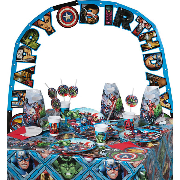 Partyset Marvel Avengers Mighty, 56-tlg.