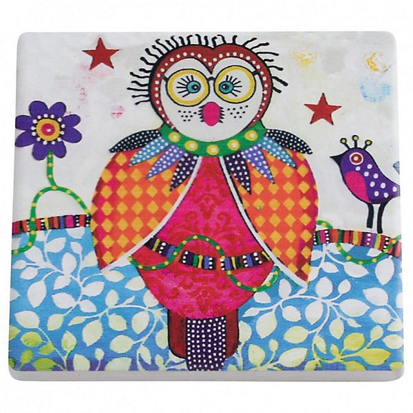 6-tlg. Smily Style Keramikuntersetzer "Boobook"