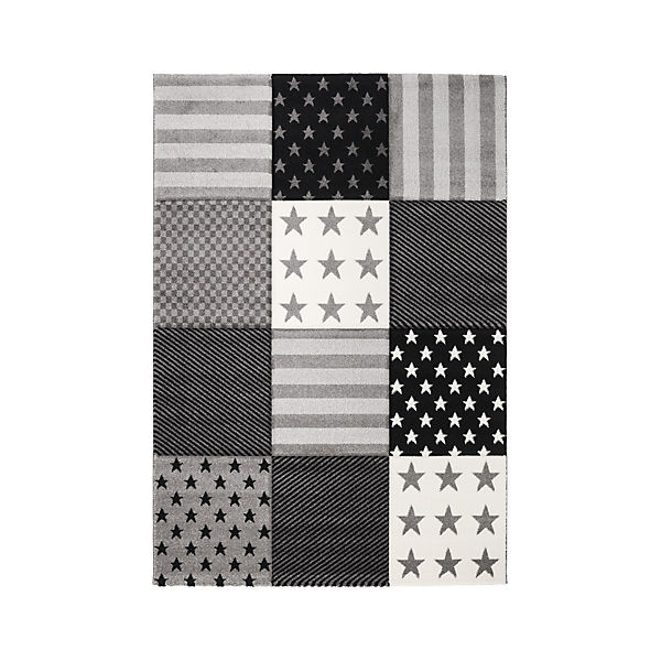 Kinder- und Jugendteppich Diamond Sterne, grau, 120 x 170