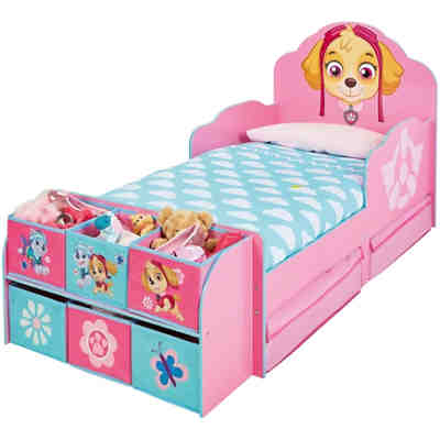 Kinderbett de Luxe mit Ablageregal, Paw Patrol Skye, 70 x 140 cm