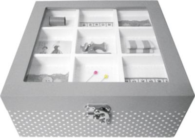 Aufbewahrungskiste "Nähen" 23x20 cm, grau | yomonda