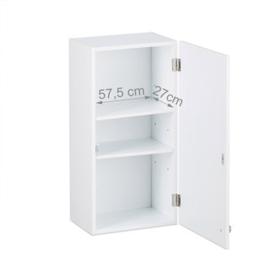 Badezimmerschrank hängend, weiß, relaxdays | yomonda