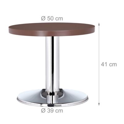 Beistelltisch Ø 50cm, braun, relaxdays | yomonda