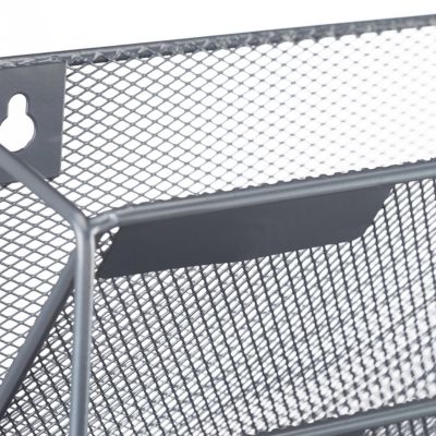 Zeitschriftenhalter Wand, silber, relaxdays | yomonda