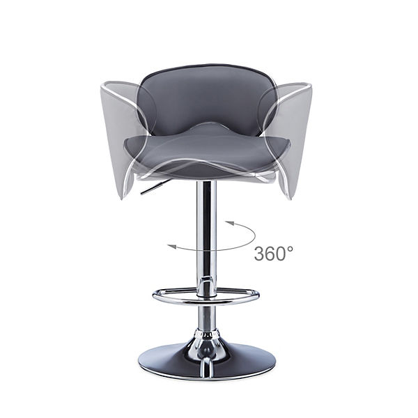 2er Set Barhocker höhenverstellbar, grau, | yomonda