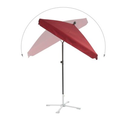 Rechteckiger Sonnenschirm für den Garten, rot, relaxdays | yomonda