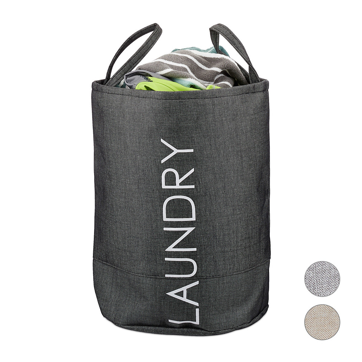 Wäschesack faltbar mit Henkel, beige, | yomonda