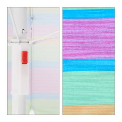 Gestreifter Strandschirm 210 cm hoch, mehrfarbig, relaxdays | yomonda