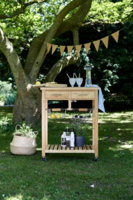 Küchenwagen Fresco, Bambus, schwarz, WENKO | yomonda