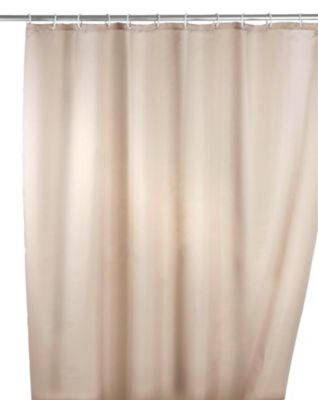 WENKO Anti-Schimmel Duschvorhang Uni Beige, Textil (Polyester), 180 x 200 cm, waschbar beige | 04008838120569