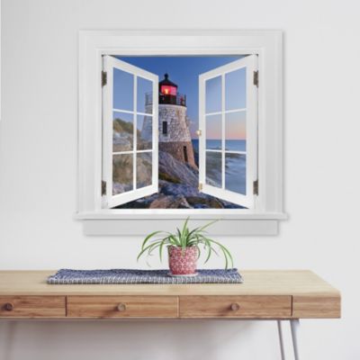 3D Wandtattoo Fenster &quot;Meerblick&quot; 60 x 57 cm, blau yomonda