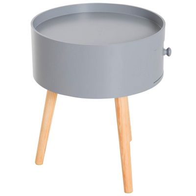 Beistelltisch mit Schublade, grau, HOMCOM | yomonda