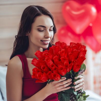 Kunstrosen rot 48 Stück, rot, relaxdays | yomonda