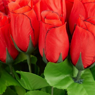 Kunstrosen rot 48 Stück, rot, relaxdays | yomonda