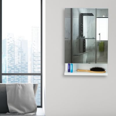 Wohnen & Einrichten Wohnaccessoires Spiegel Badspiegel relaxdays Badspiegelschrank mit Steckdose 
