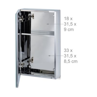 Medizinschrank Edelstahl, silber, relaxdays | yomonda