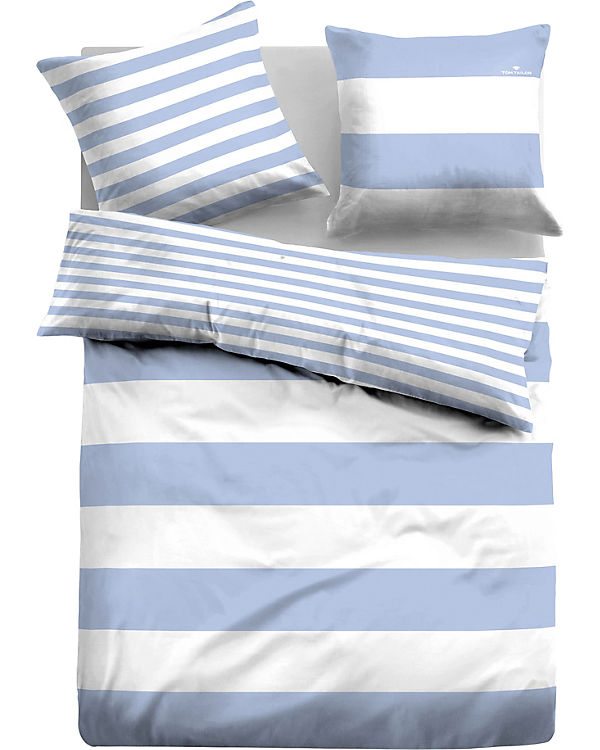 TOM TAILOR „Linon Wende-Bettwäsche „“Casual Stripe““ mit Reißverschluss“ hellblau/weiß Gr. 135 x 200 + 80 x 80 | 04053855242763 TOM TAILOR „Linon Wende-Bettwäsche „“Casual Stripe““ mit Reißverschluss“ hellblau/weiß Gr. 135 x 200 + 80 x 80 | 04053855242763